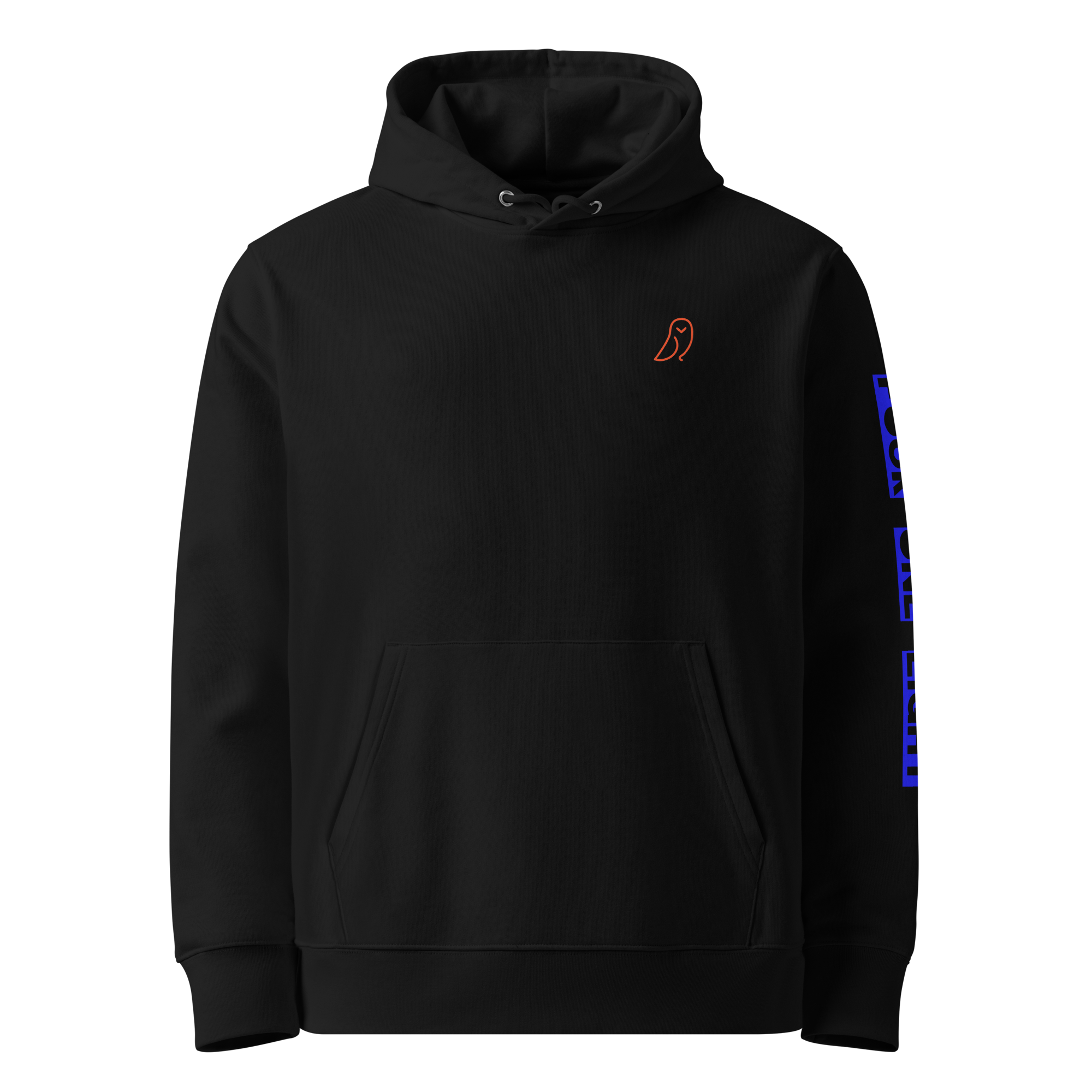 418 Bloc Blue Sleave Hoodie Black