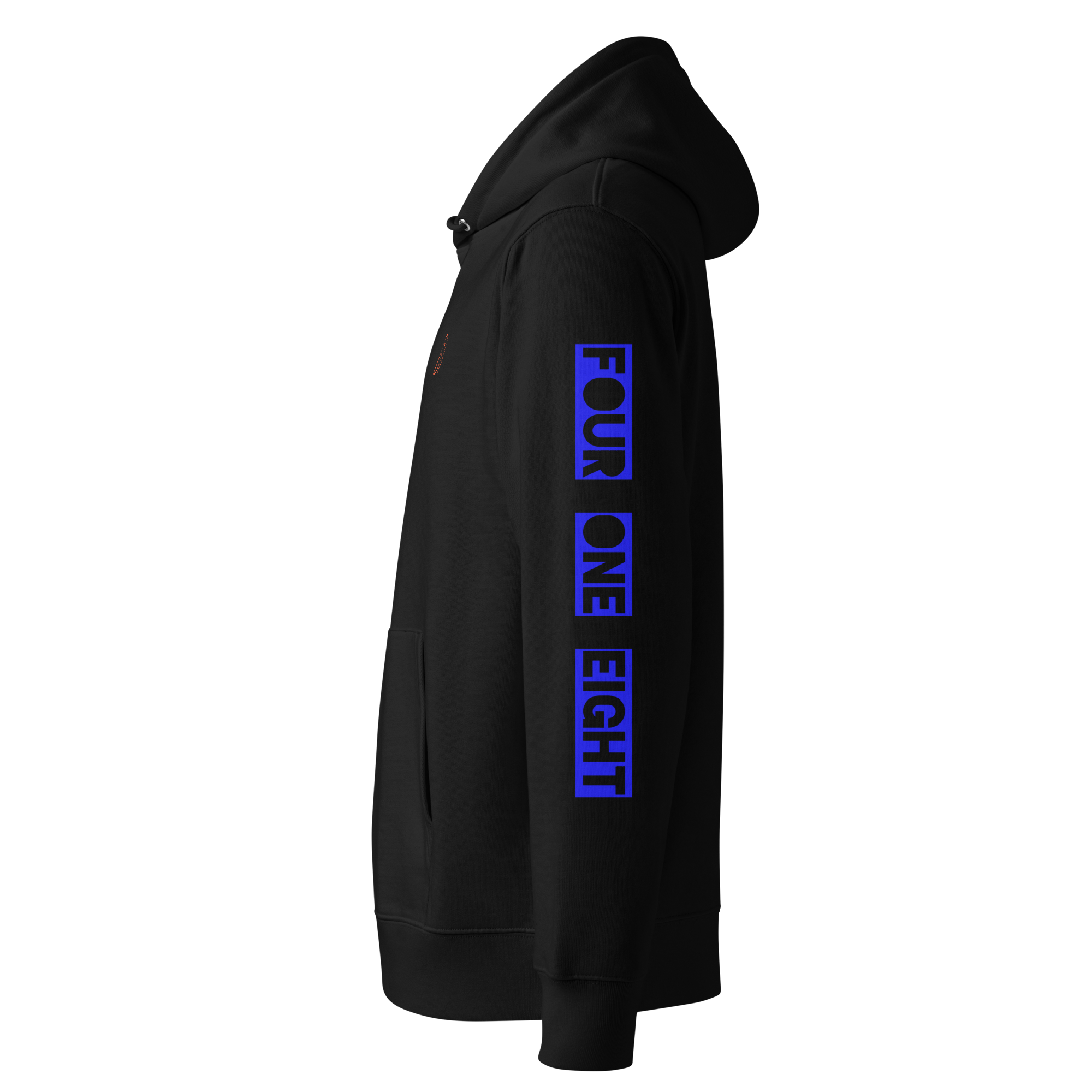 418 Bloc Blue Sleave Hoodie Black