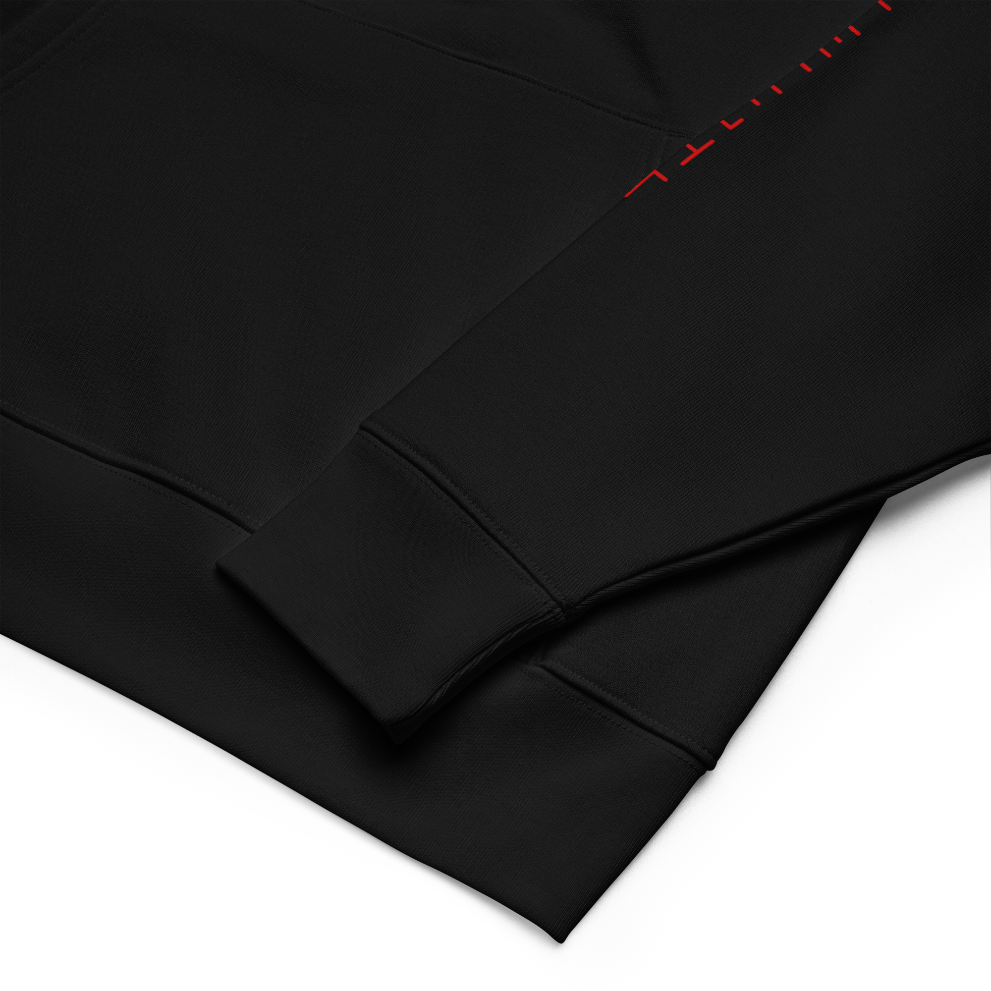 418 Bungee Red Sleave Hoodie Black