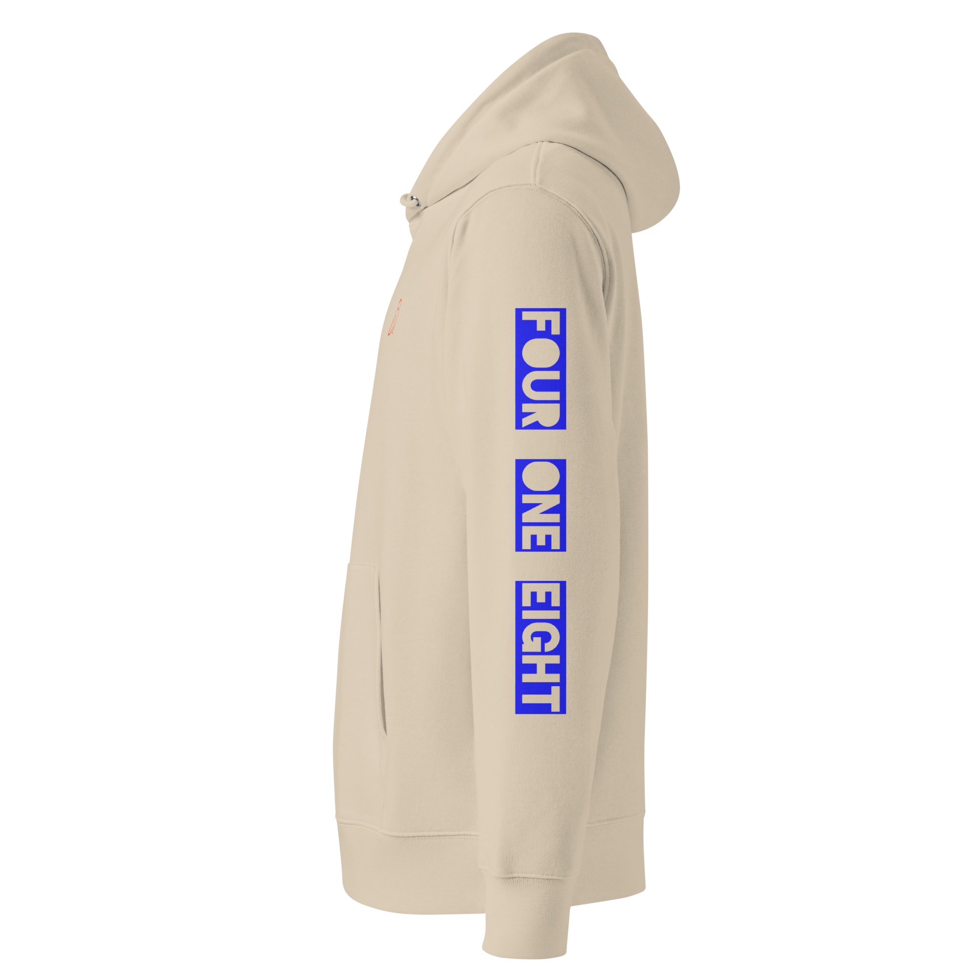 418 Bloc Blue Sleave Hoodie Desert Dust
