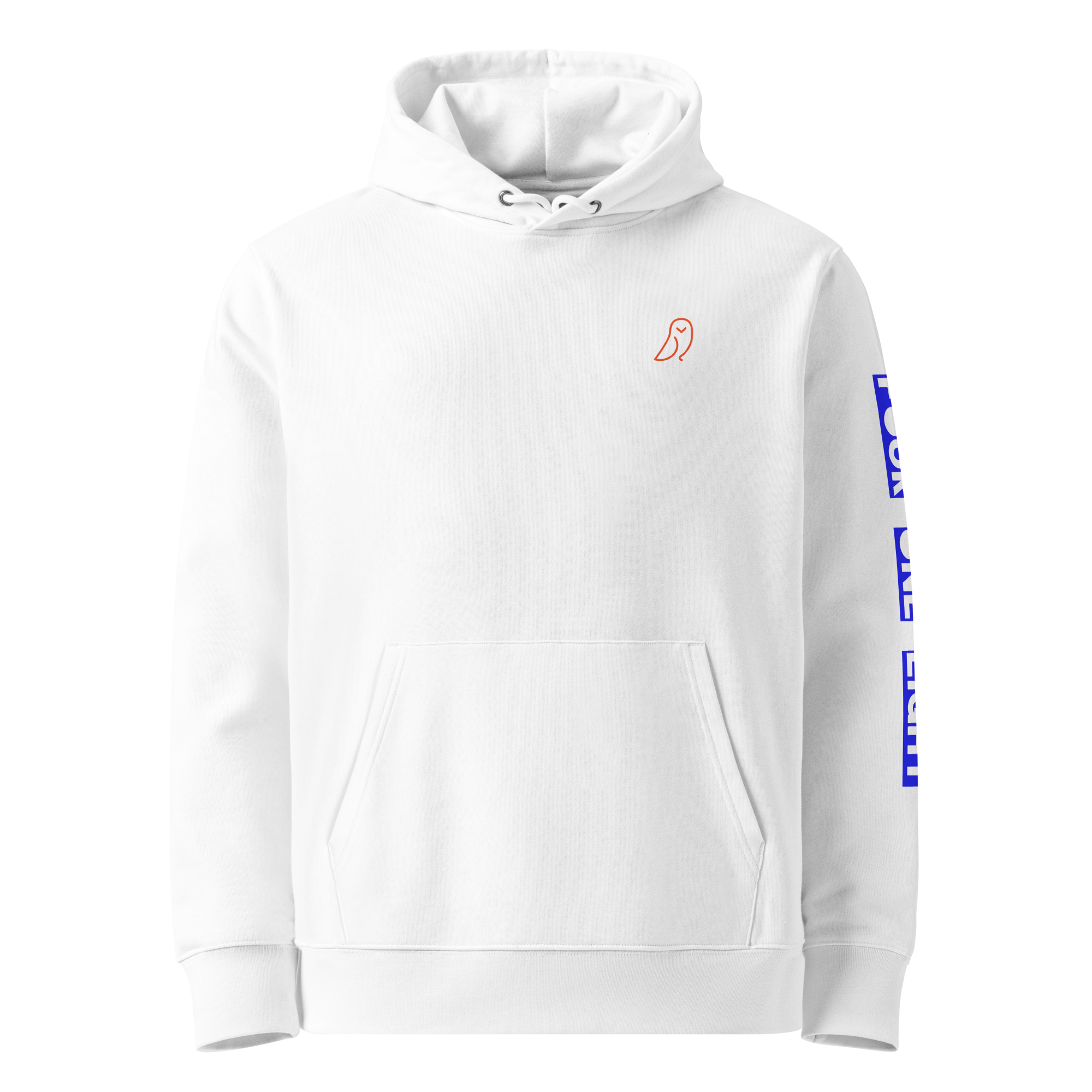 418 Bloc Blue Sleave Hoodie White