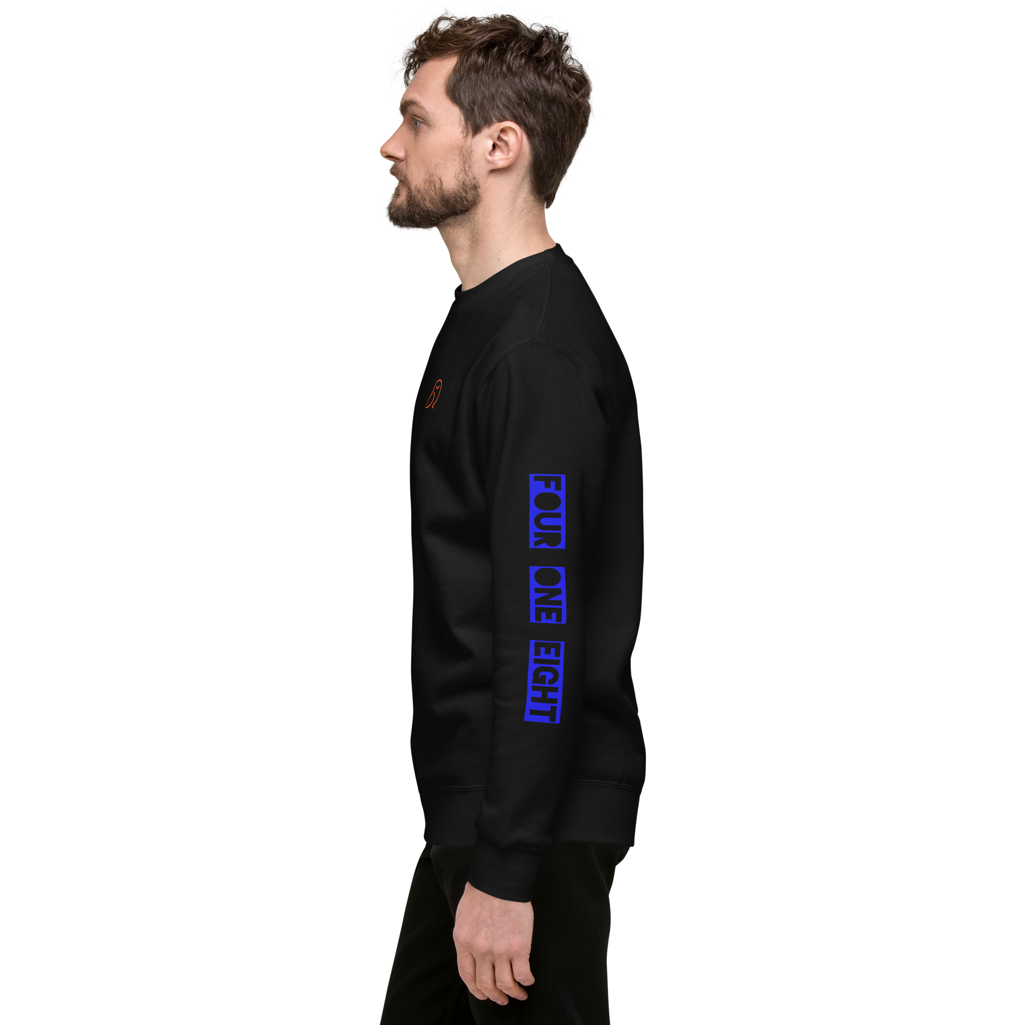 418 Bloc Blue Sleave Sweater Black