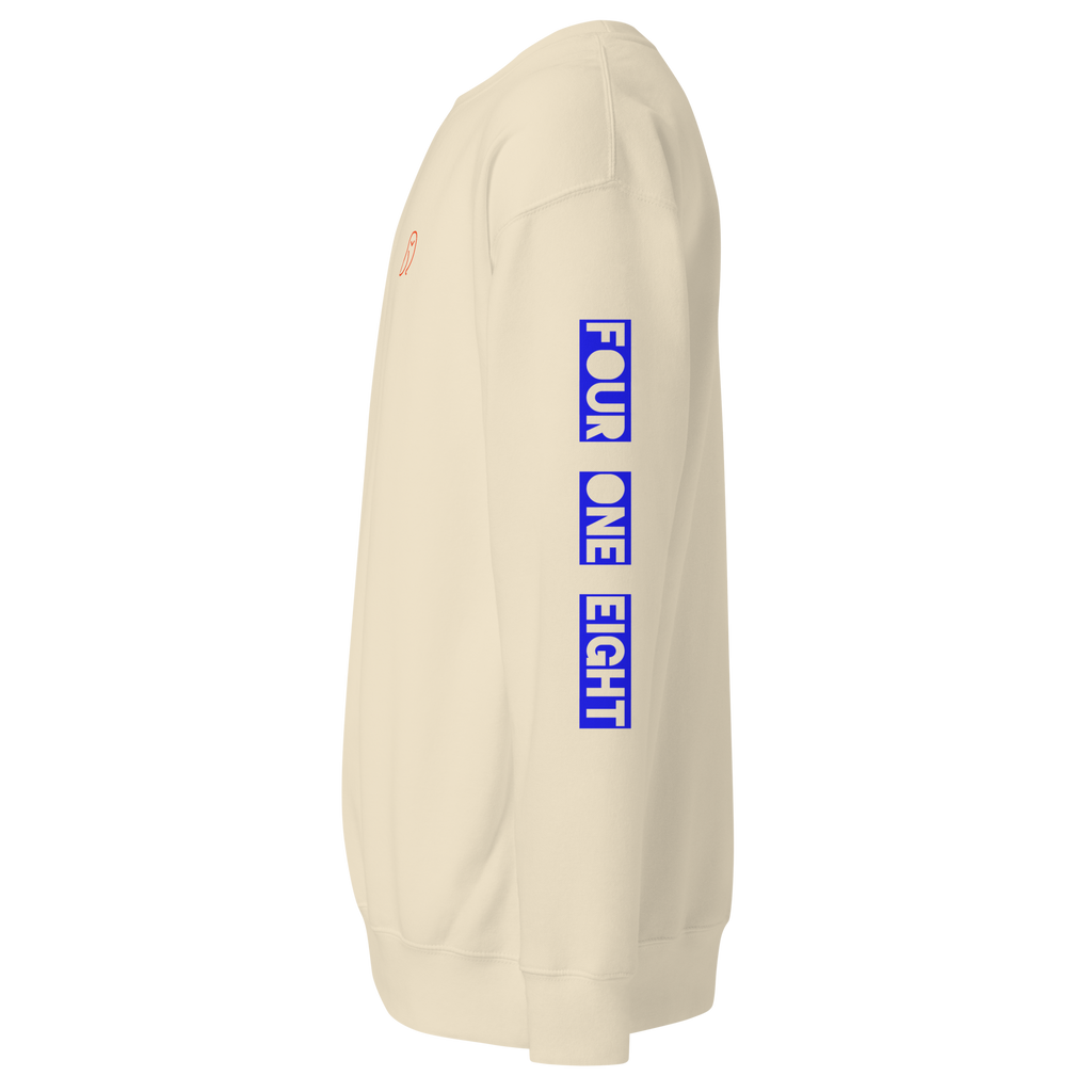 418 Bloc Blue Sleave Sweater Bone