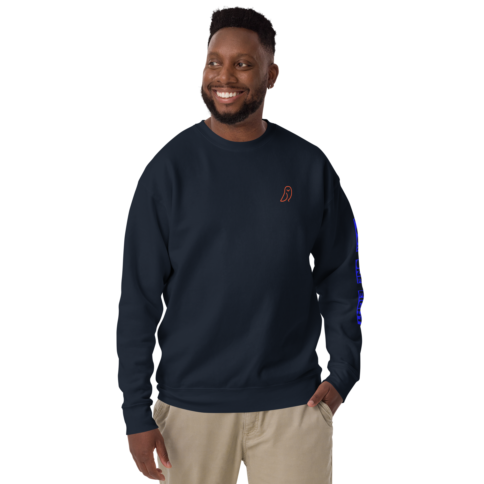 418 Bloc Blue Sleave Sweater Navy