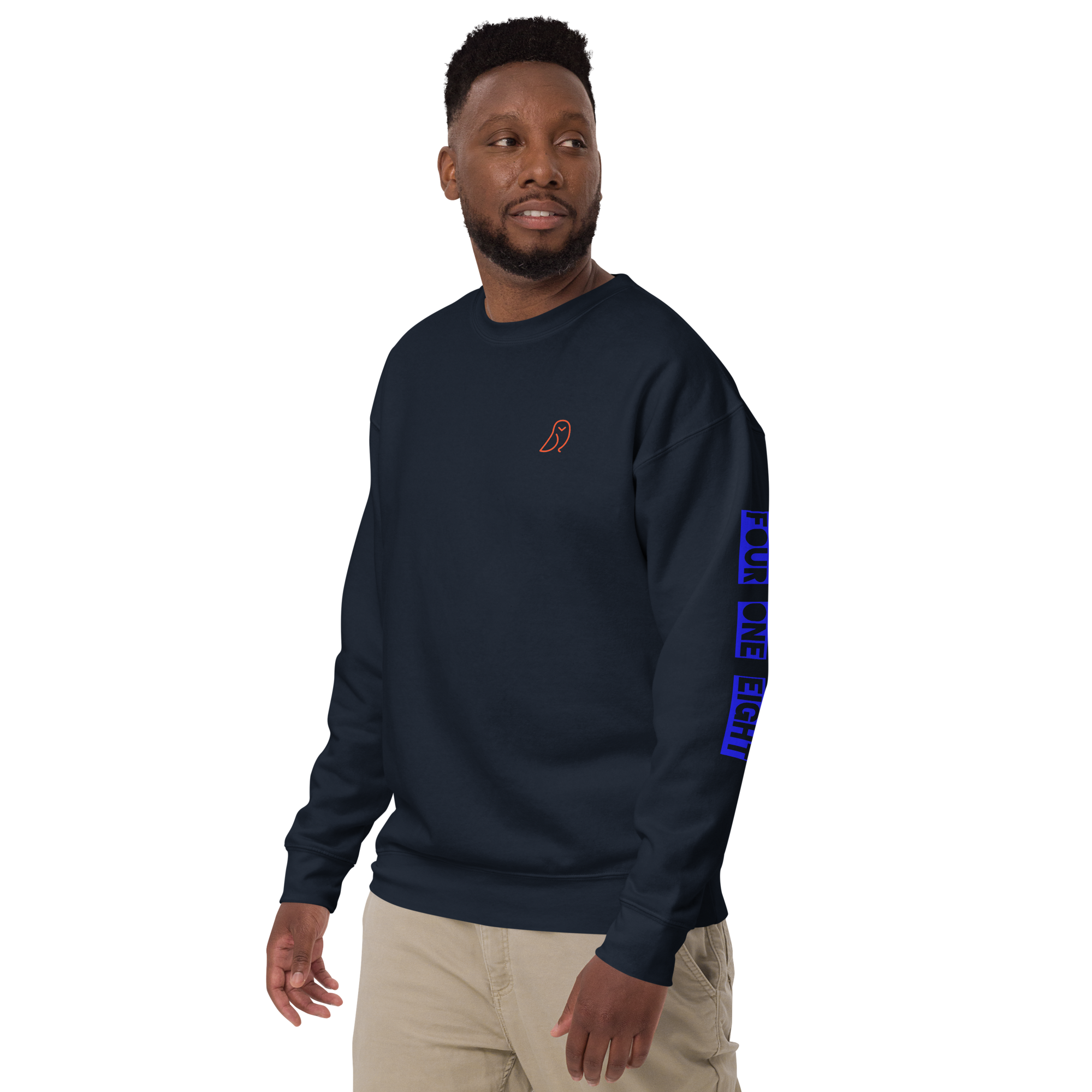 418 Bloc Blue Sleave Sweater Navy