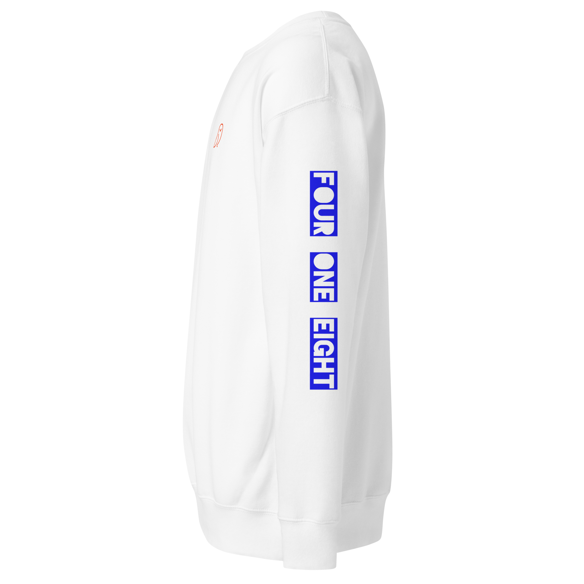 418 Bloc Blue Sleave Sweater White